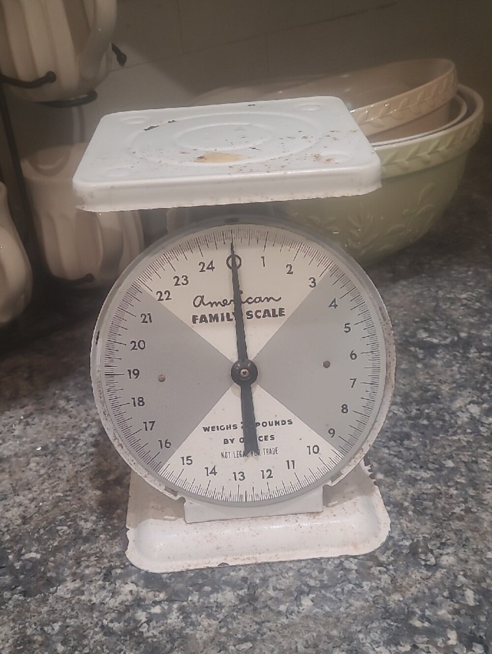 Vintage White Kitchen Food Scale